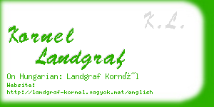 kornel landgraf business card